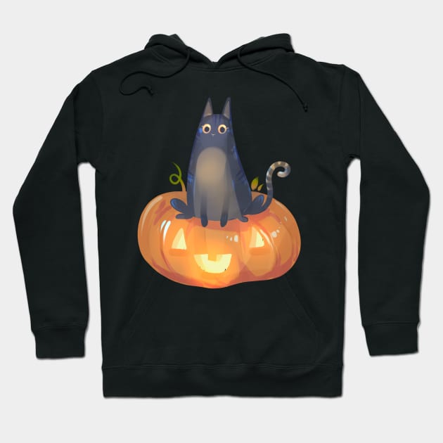 Spooky Season Kitty Hoodie by Claire Lin